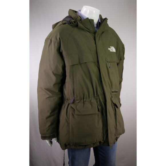 North Face Men's Green Parka Down Puffer Jacket Hyvent Hooded XL - Picture 5 of 9